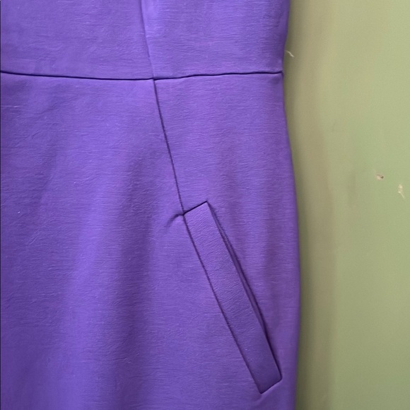 Lands' End Vibrant Blue Sheath Dress with Pockets Womens 12P Petite - Picture 3 of 7